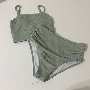 ROMWE Sage Green Bikini Set
